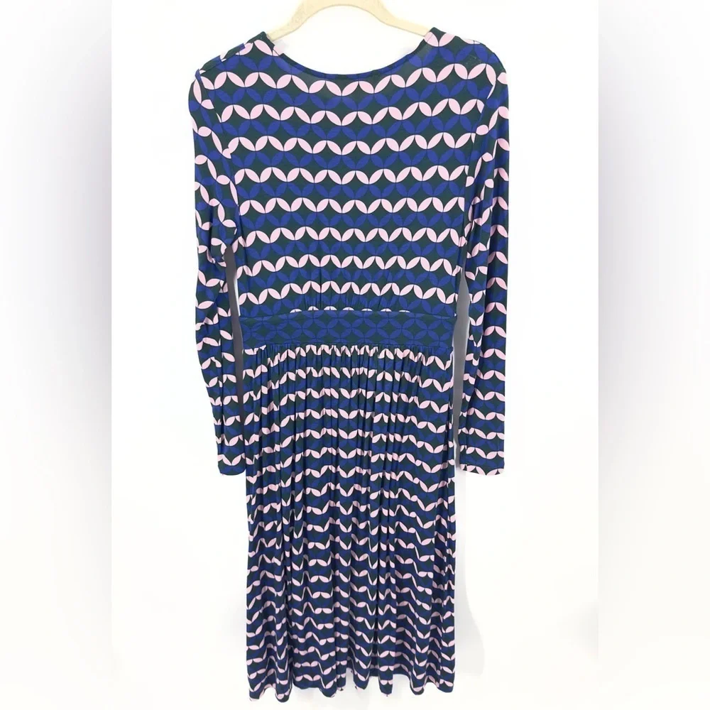 Boden Thea Midi Dress Womens 6 Petite Pockets Jersey Soft Stretch Artsy Colorful